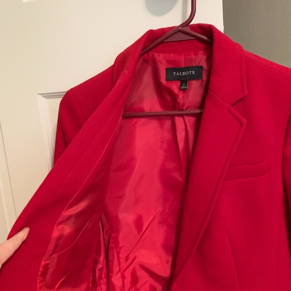 Talbots Red Lined Blazer - Picture 3 of 4